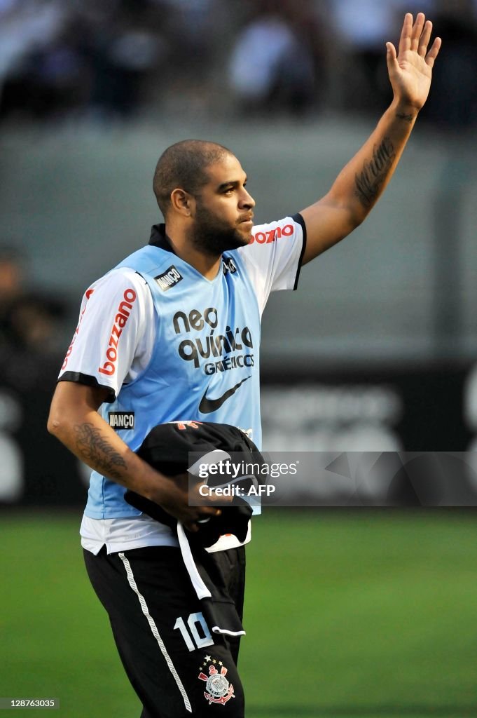 Brazilian striker Adriano of Corinthians
