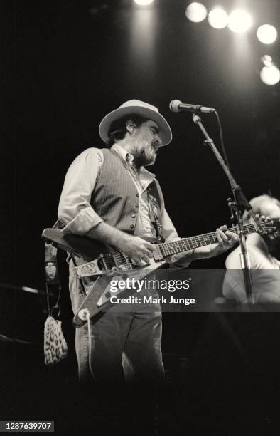 Lonnie Mack performs during a Stevie Ray Vaughan Soul to Soul Tour concert at the Arts & Sciences Auditorium at the University of Wyoming on October...