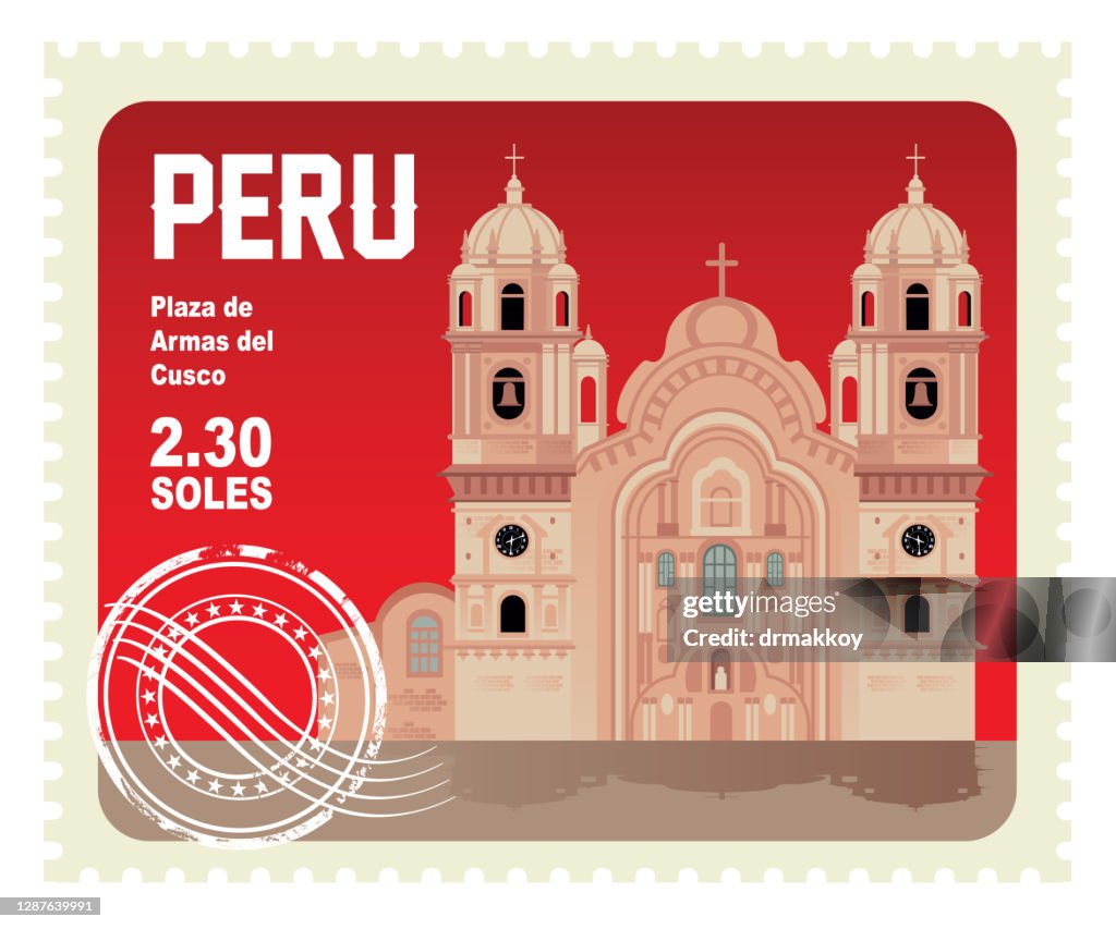 Timbre du Pérou, Plaza de Armas