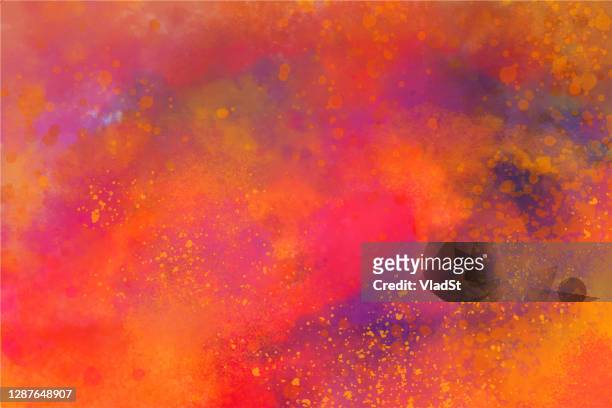 stockillustraties, clipart, cartoons en iconen met holi festival burst of colors aquarel hand painted spray grunge abstract achtergrond - indian painting