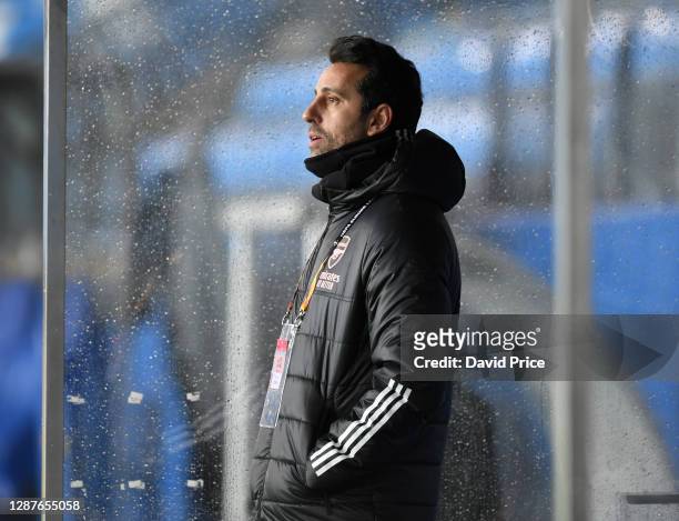 Edu the Arsenal Technical Director during the Arsenal training session ahead of the UEFA Europa League Group B stage match between Arsenal FC and...