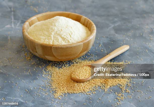 close-up of rice in bowl on table - amarant stock pictures, royalty-free photos & images