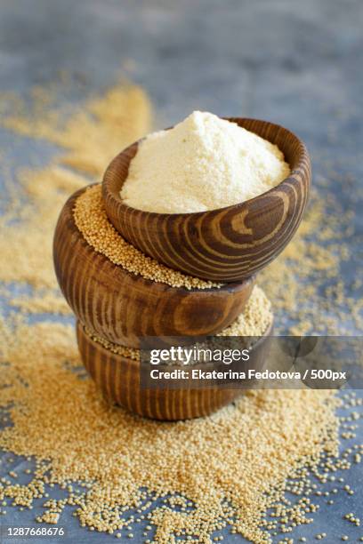 close-up of rice in bowls on table - amarant stock pictures, royalty-free photos & images
