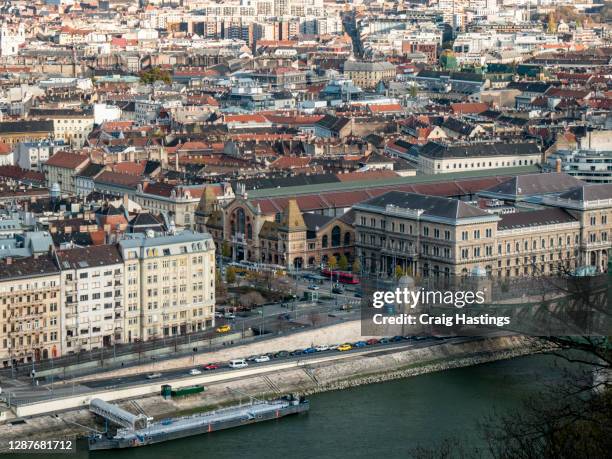 aerial views of the hungarian capital budapest - general images of property stock pictures, royalty-free photos & images