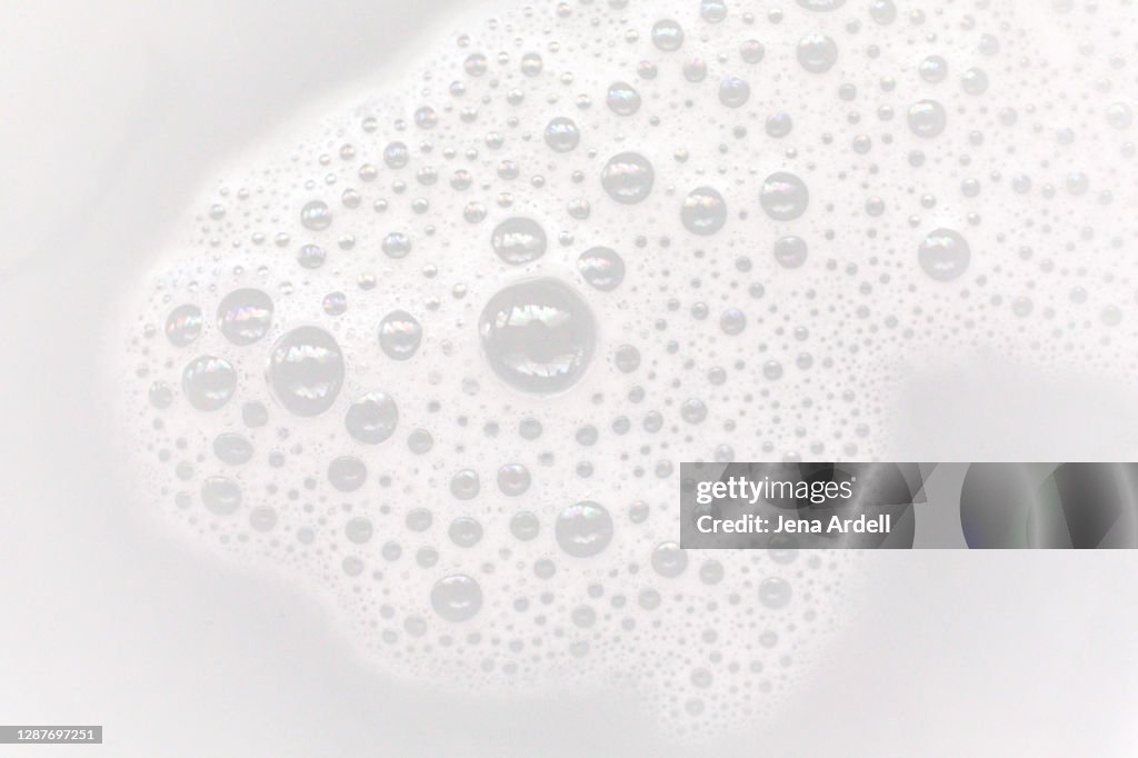 Soap Bubbles Closeup In Water, Hand Washing, Hygiene