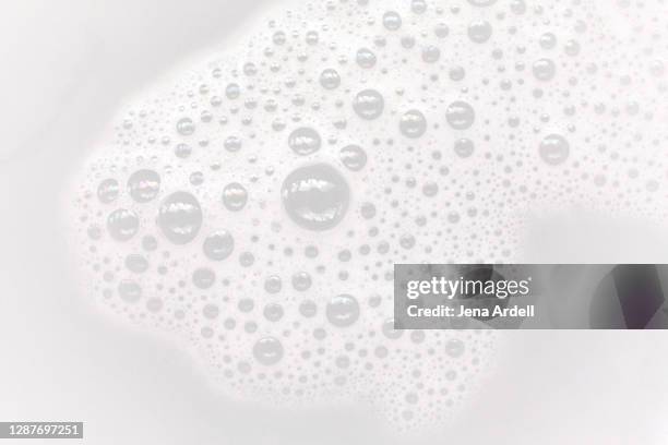 soap bubbles closeup in water, hand washing, hygiene - soap - fotografias e filmes do acervo