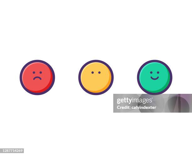 emoticons customer satisfaction - ignoring customer stock illustrations