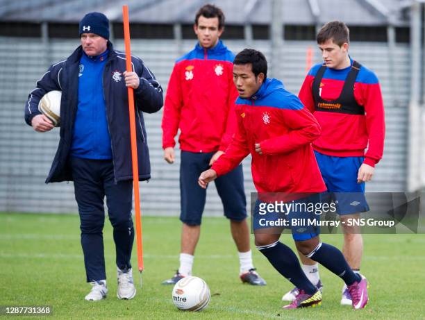 Indian trialist Jeje Lalpekhlua gets on the ball at training