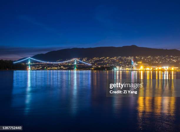 lions gate bridge - vancouver lions gate stock pictures, royalty-free photos & images