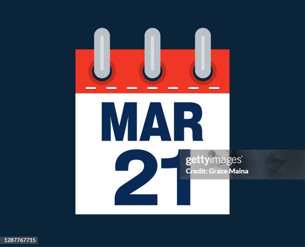 march 21st calendar date of the month - march calendar 2020 stock illustrations