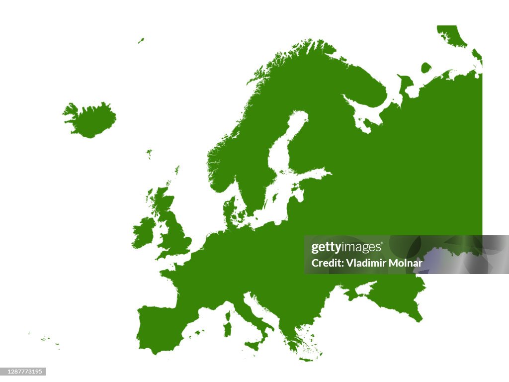 Europer Europe Continent Map High-Res Vector Graphic - Getty Images