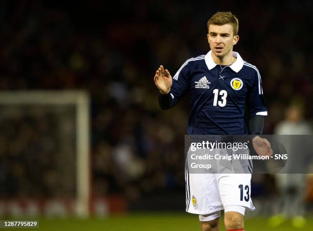 James Morrison in action for Scotland.