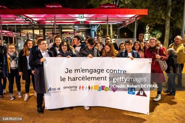 Hugo Martinez président fondateur de l'association "HUGO" pour lutter contre le harcèlement scolaire lors de la journée nationale contre le...