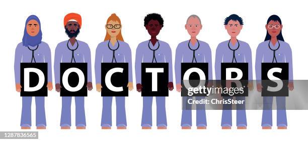 hospital doctors - nhs nurse stock illustrations