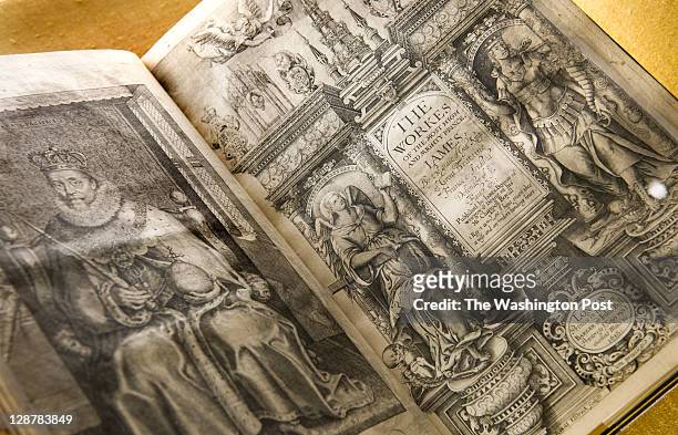 Printed King James bible translated by James I on display at the Folger Shakespeare Library in Washington, DC on September 27, 2011. The Folger...