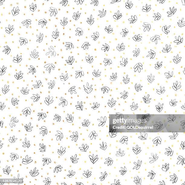 seamless pattern hand drawn by pencil and thin gold pen - original simple modern graphic design with visible natural traces of graphite left from the pencil - single object isolated on white paper background - graphite background stock illustrations