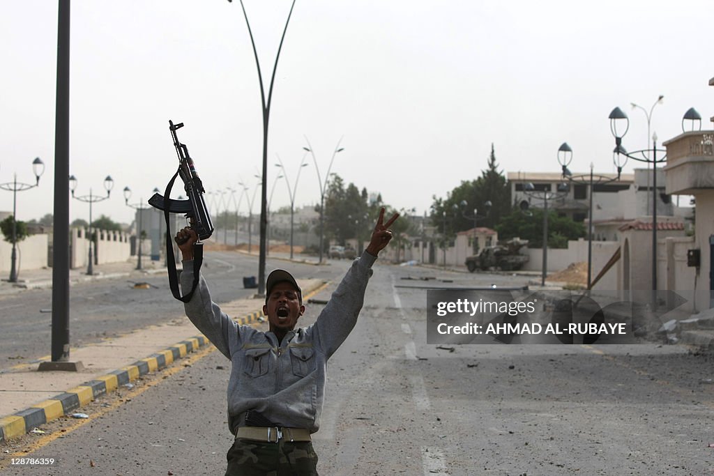 A Libyan fighter loyal to the National T