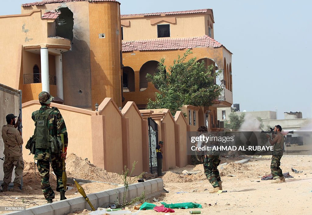 Libyan fighters loyal to the National Tr