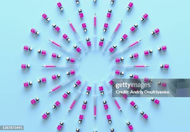 covid-19 vaccine circular pattern - tablet 3d stock pictures, royalty-free photos & images