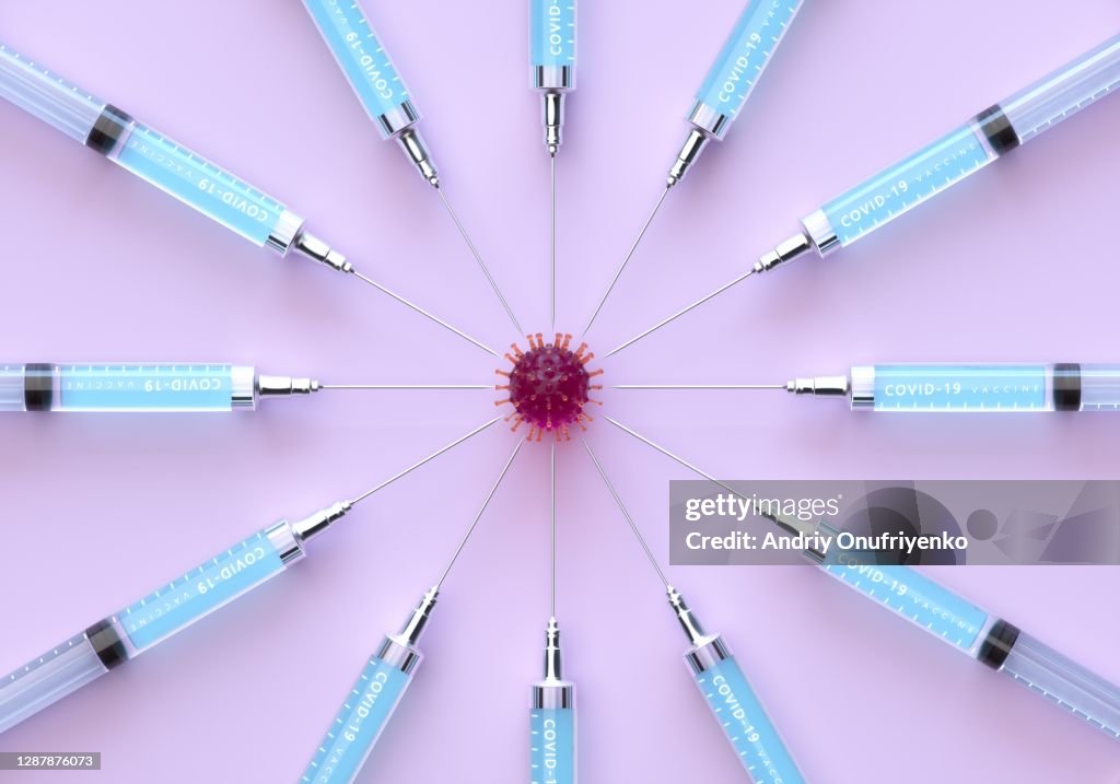 Covid-19 vaccine circular pattern