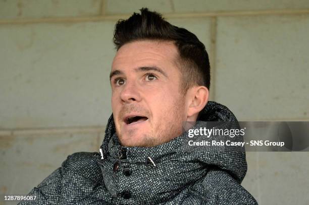 Former Rangers ace Barry Ferguson, now at Blackpool, takes his seat at Recreation Park to watch Alloa host Falkirk in the Scottish Championship.