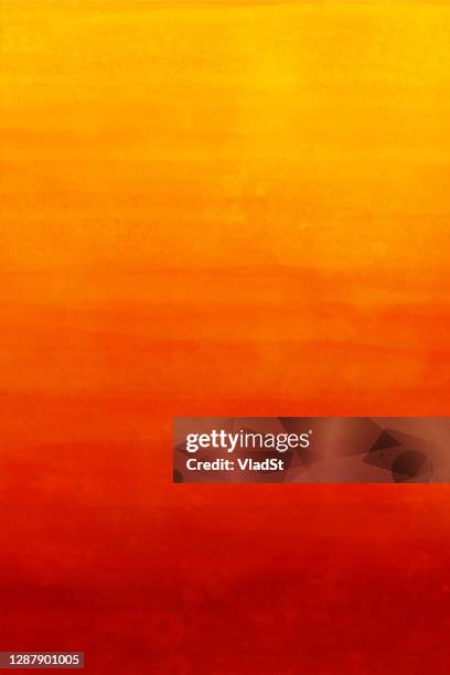 fiery sunset hot summer watercolor abstract background with copy space - orange sunset stock illustrations