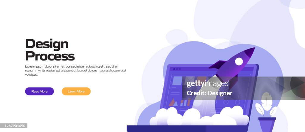 Process Banner Design Design Process Concept Vector Illustration For Website Banner ...