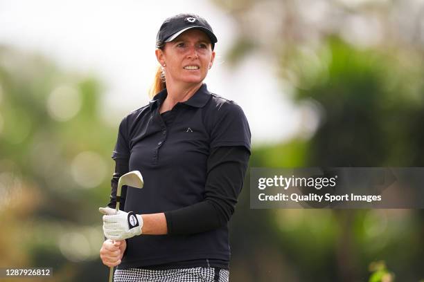 Florentyna Parker of England looks on during Day One of the Andalucia Costa del Sol Open de Espana Femenino at Real Club Golf Guadalmina on November...