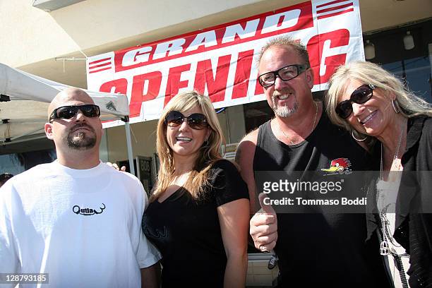 Personality Jarrod Schulz, Brandi Passante, Darrell Sheets and guest attend the "Storage Wars" Stars Jarrod Schulz And Brandi Passante Store Opening...