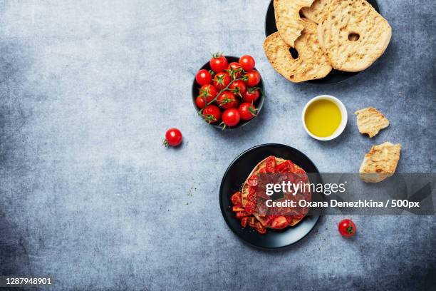 directly above shot of food on table - origan stock pictures, royalty-free photos & images