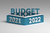 Budget concept for year 2021 and 2022 years