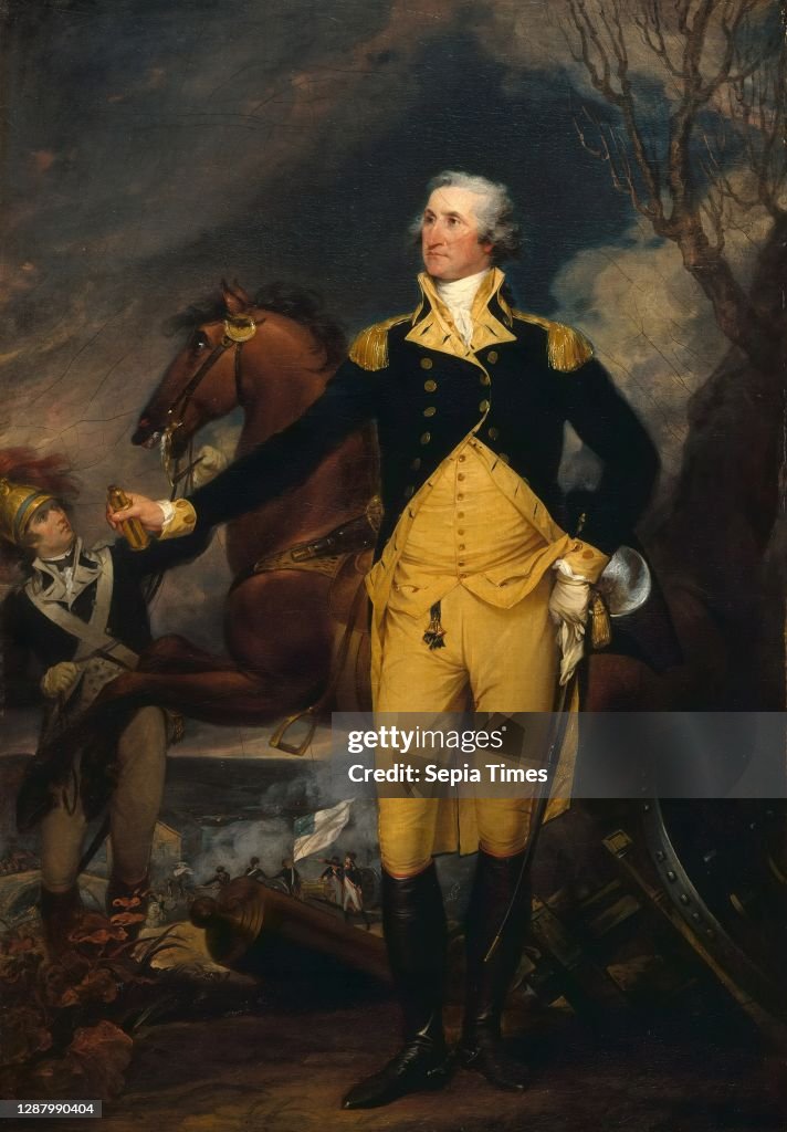 George Washington before the Battle of Trenton.