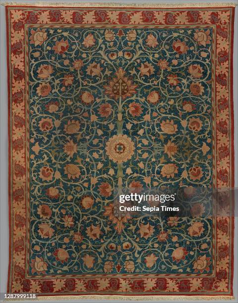 Designed by William Morris, Holland Park carpet, British, Merton Abbey or Hammersmith, late 19th century, Wool, Turkish knot, 25 to the square inch.,...