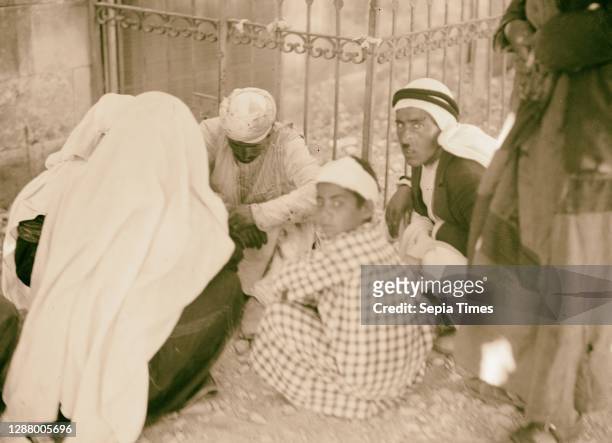 Disturbance. Attack on an Arab bus July 4, 1938. Casualties by bomb explosion. 1938, Middle East, Israel and/or Palestine.