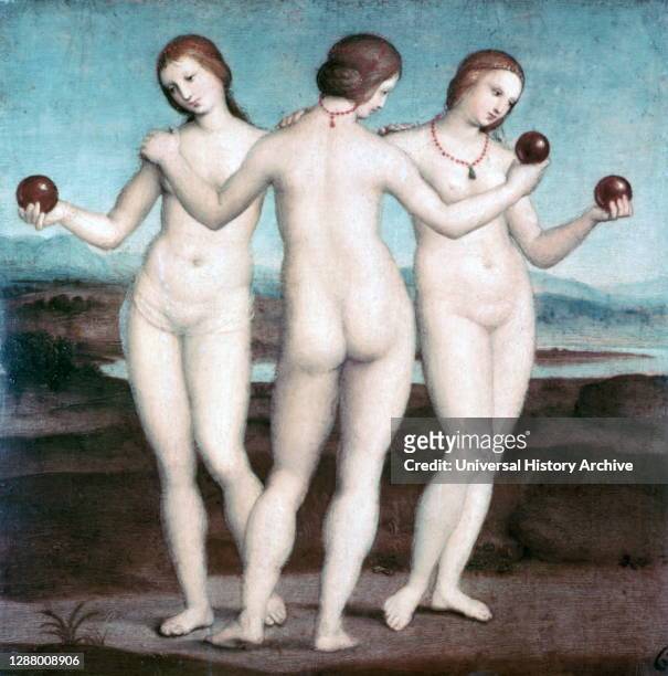 The Three Graces', 1504-1505. Artist: Raphael. Raphael was an Italian painter and architect of the High Renaissance. His work is admired for its...