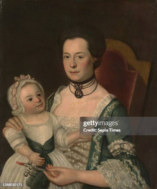 William Johnston, Mrs. Jacob Hurd and Child, American, William Johnston , Formerly attributed to John Singleton Copley , ca. 1762, American, Oil on...