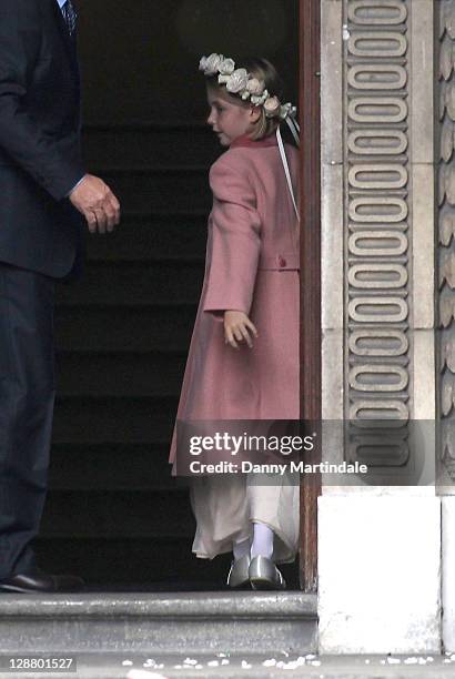 Sir Paul McCartney's daughter Beatrice attends the wedding of Sir Paul McCartney and Nancy Shevell at Marylebone Registry Office on October 9, 2011...