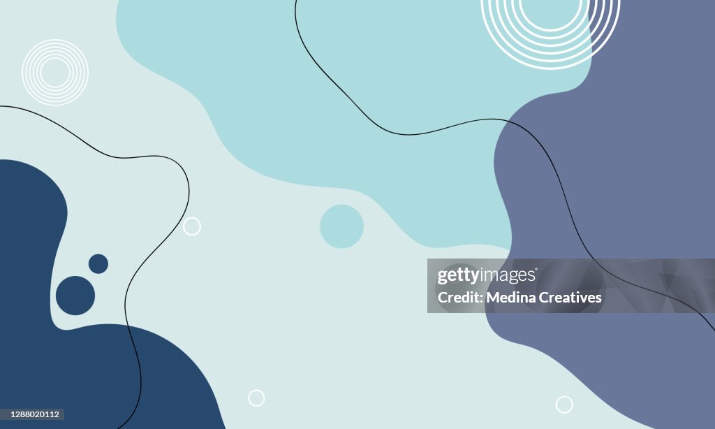 Liquid Style Colorful Pastel Abstract Background with Elements Vector.