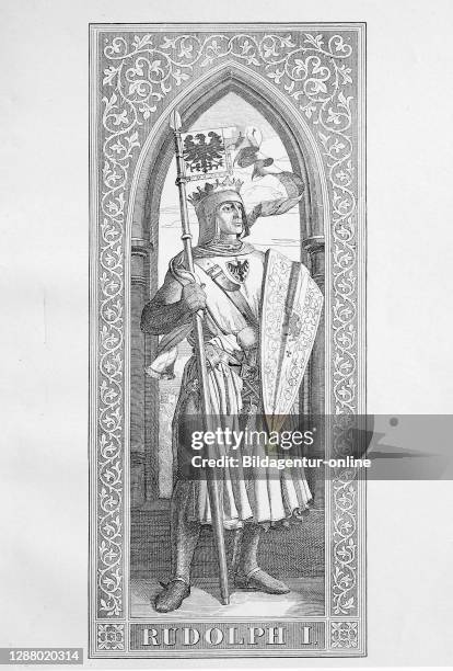 Rudolf I. Was as Rudolf IV from about 1240 Graf von Habsburg and from 1273 to 1291, the first Roman-German king from the House of Habsburg. / Rudolf...