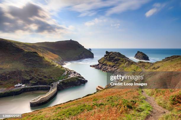 The South West Coast Path at Boscastle Harbour.