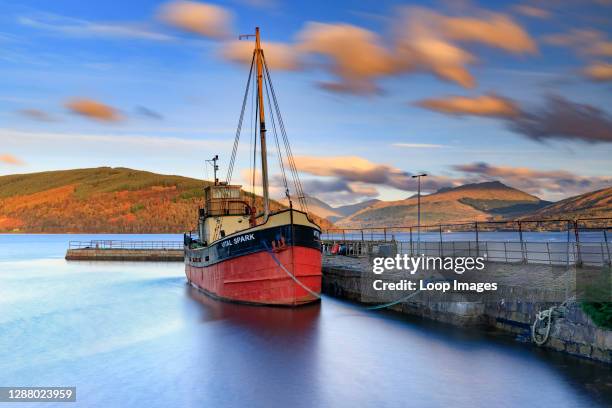 The Clyde puffer Vital Spark in Inveraray Harbour on Loch Fyne.