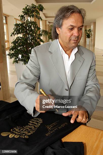 Rabah Madjer attend the Golden Foot awards previews on October 9, 2011 in Monaco, Monaco.