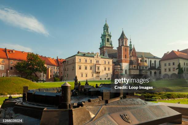 Summer morning at Royal Wawel Castle in Krakow.