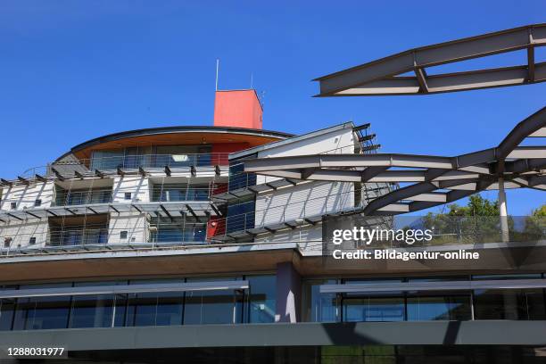 Terrace Therme in Bad Colberg, place with mineral spring spa treatment, Heldburger country Heldburg, Hildburghausen, Thuringia, Germany /...