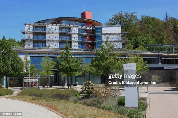 Terrace Therme in Bad Colberg, place with mineral spring spa treatment, Heldburger country Heldburg, Hildburghausen, Thuringia, Germany /...