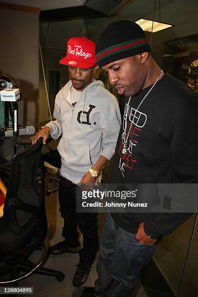 Recording artist Big Sean invades "The Whoolywood Shuffle" with host DJ Whoo Kid at SiriusXM Studio on October 8, 2011 in New York City.