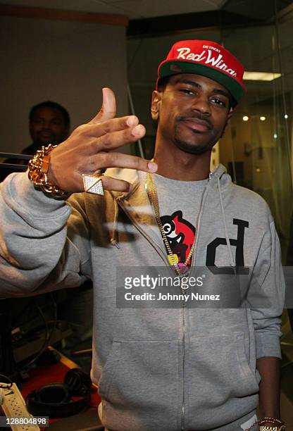 Recording artist Big Sean invades "The Whoolywood Shuffle" at SiriusXM Studio on October 8, 2011 in New York City.