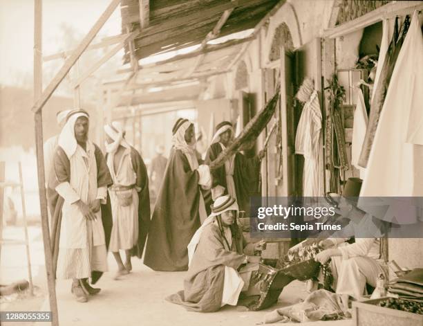 Beersheba and surroundings. Beersheba. Bedouin bazaar. 1920, Israel, Beersheba.