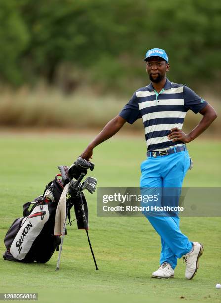 Siyanda Mwandla of South Africa in action during the second round of the Alfred Dunhill Championship at Leopard Creek Country Golf Club on November...