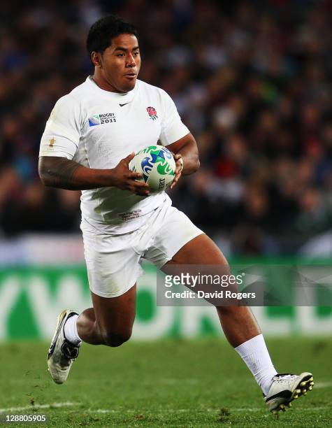 Manu Tuilagi of England in action during quarter final two of the 2011 IRB Rugby World Cup between England and France at Eden Park on October 8, 2011...